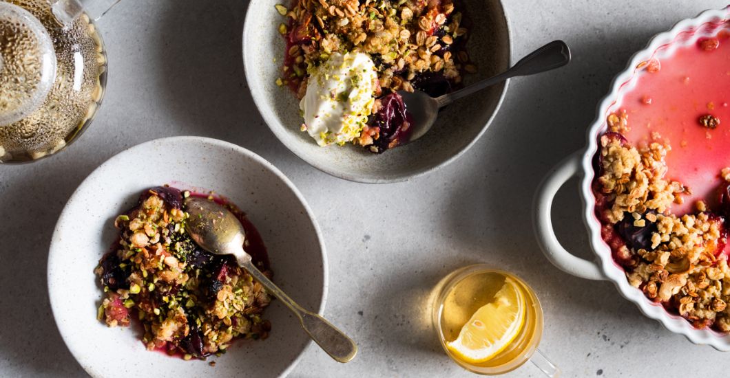Rhubarb & Ginger Crumble